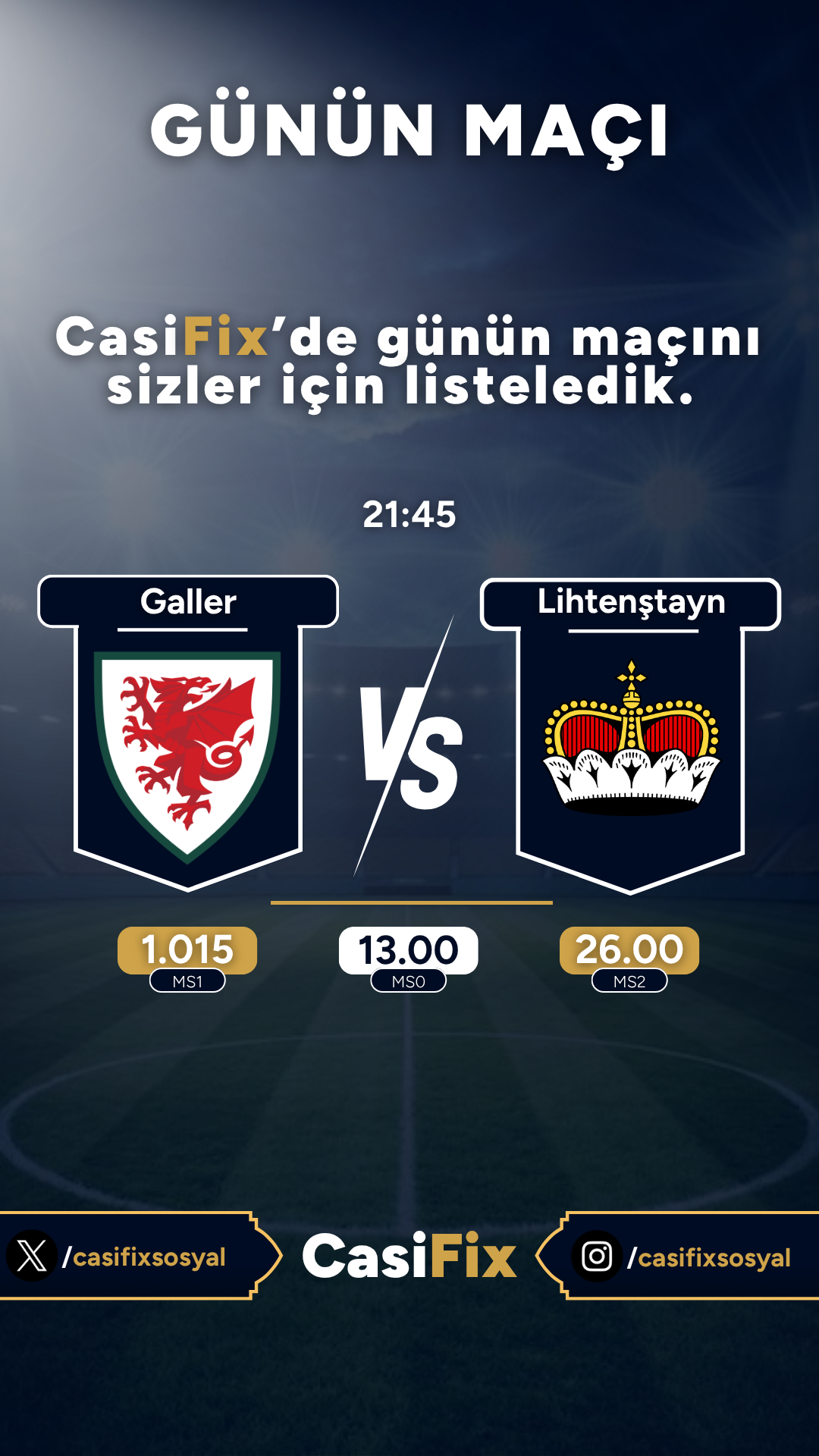 CasiFix’te Günün Maçı